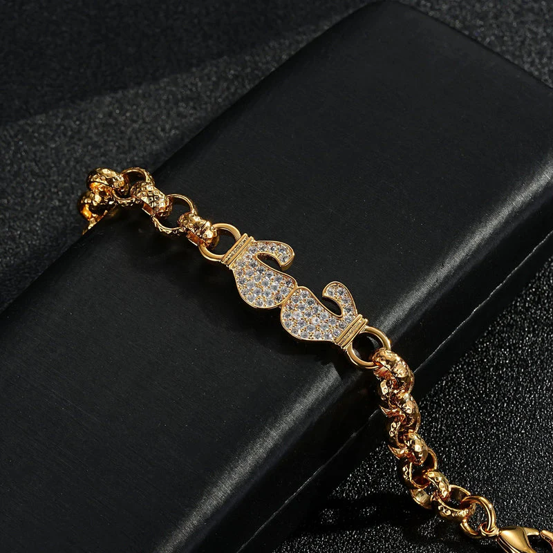 BOXING GLOVE BELCHER BRACELET WITH CRYSTALS FOR KIDS - Image 3