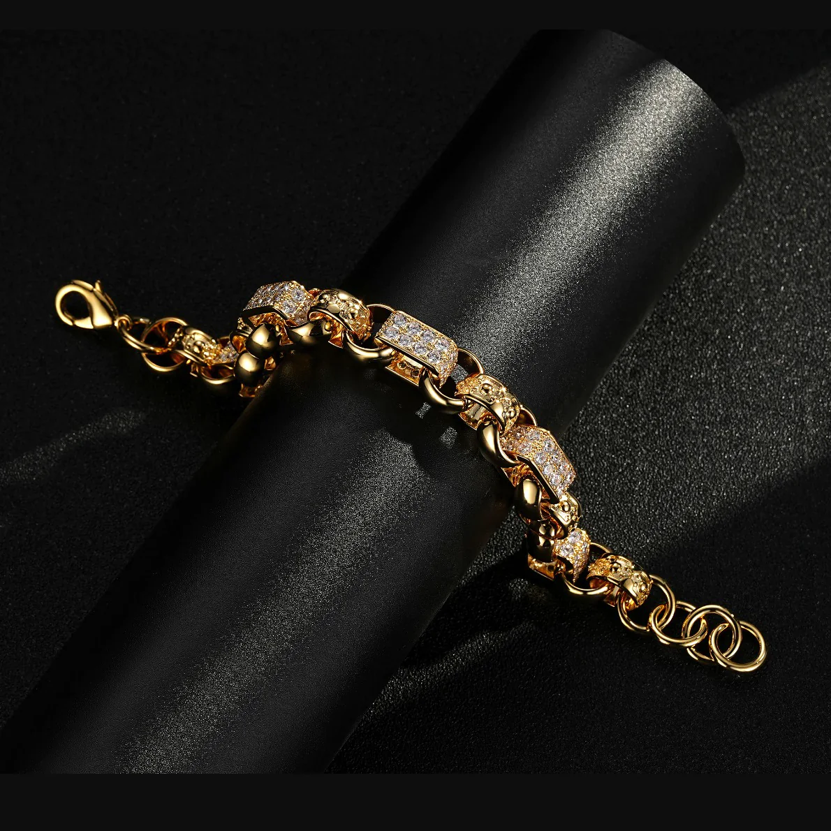 LUXURY GOLD XXL 14MM GYPSY LINK BELCHER BRACELET - Image 3