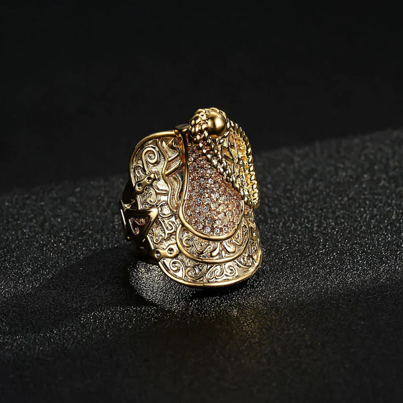 XXL GOLD SADDLE RING - Image 3