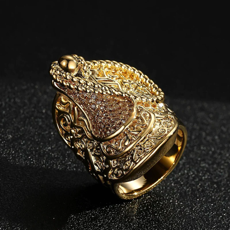 XXL GOLD SADDLE RING - Image 4